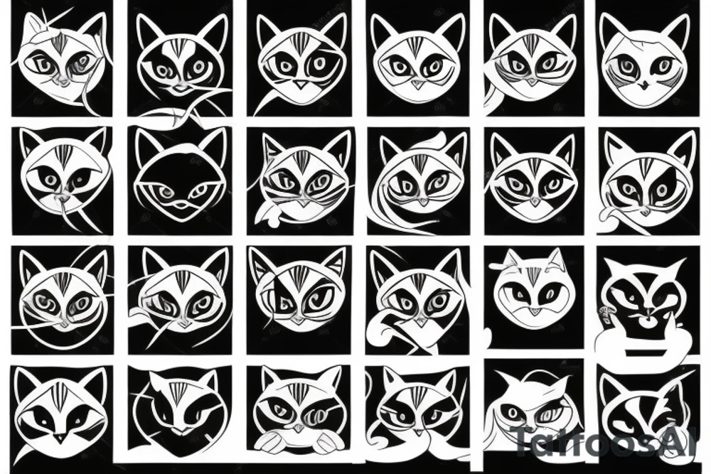 Black cat tattoo idea