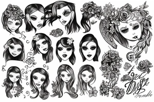 Two daughters tattoo idea