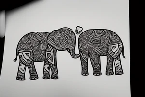 Elephant for placement on obliques tattoo idea