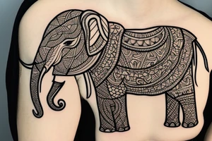 Elephant for placement on obliques tattoo idea