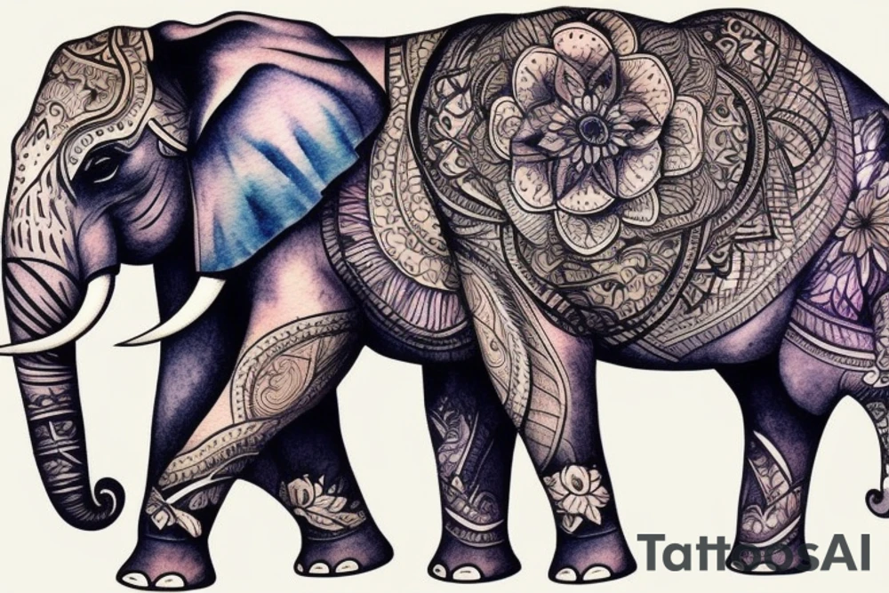 Elephant tattoo idea