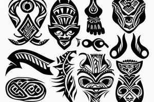 russian jail style tribal tattoo on a hand tattoo idea