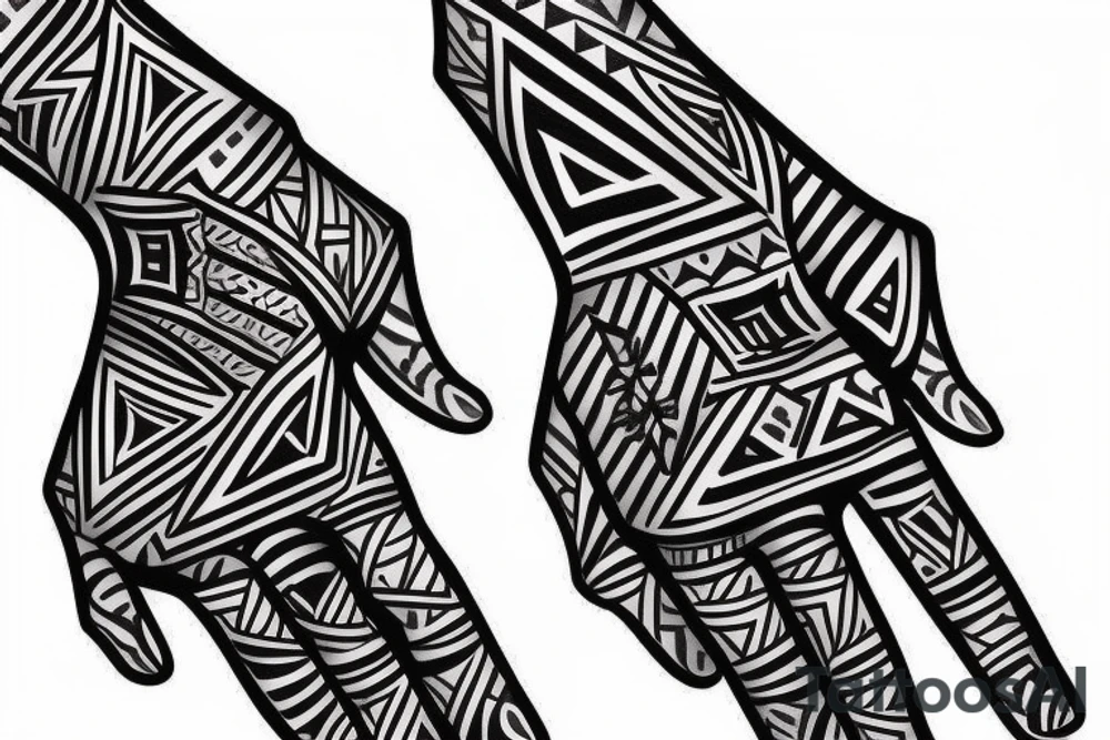 russian jail skinny cute tribal tattoo on a hand tattoo idea