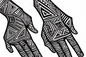 russian jail skinny cute tribal tattoo on a hand tattoo idea