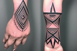 russian jail skinny cool small tribal on a hand tattoo idea