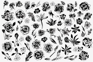 adjustable plier and paper craft flower tattoo idea