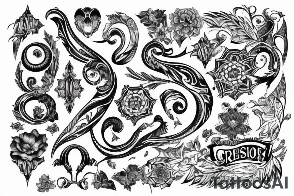 patterns text fantastic tattoo idea