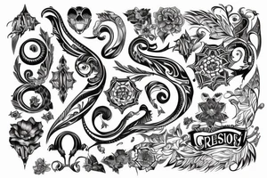 patterns text fantastic tattoo idea