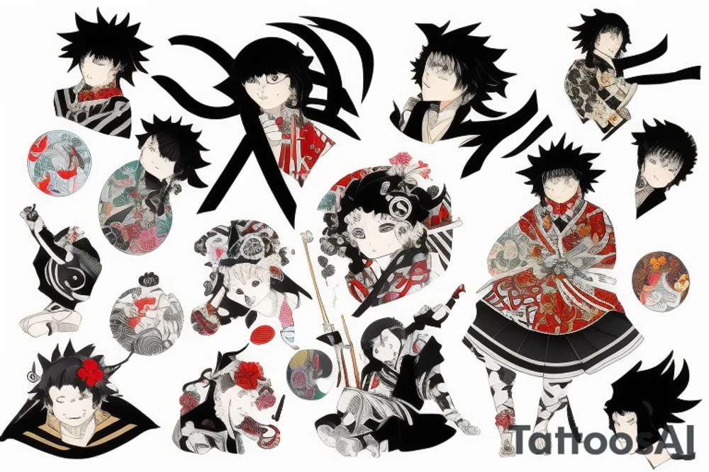 Kimetsu from the anime Kimetsu no Yaiba tattoo idea