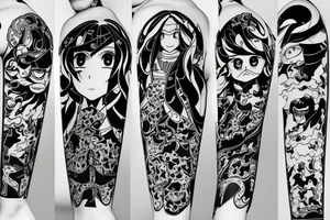 Kimetsu from the anime Kimetsu no Yaiba tattoo idea