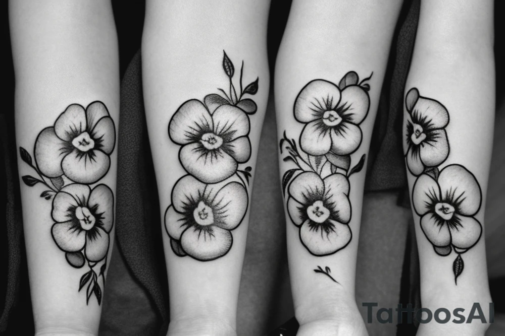 pansy flower tattoo idea