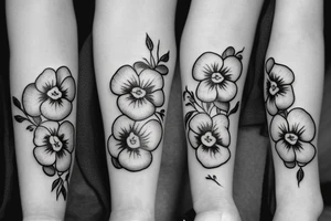 pansy flower tattoo idea
