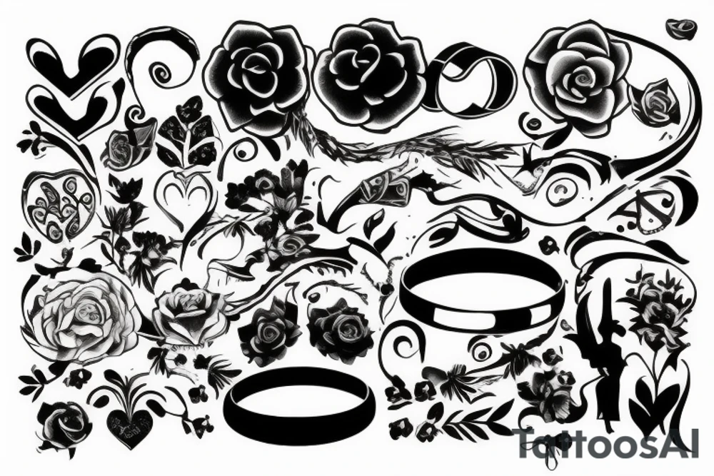 marriage ring tattoo idea
