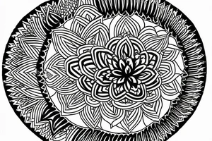 lightning into mandala tattoo idea
