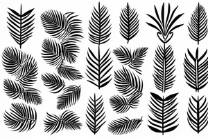 Long slim tree that has radiant energy and tribal leaves across the back tattoo idea