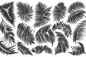 Long slim tree that has radiant energy and tribal leaves across the back tattoo idea