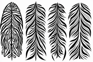 Long slim tree that has radiant energy and tribal leaves across the back tattoo idea