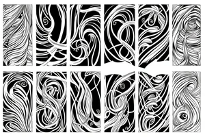 Long tree made of flowy radiant energy across the back tattoo idea