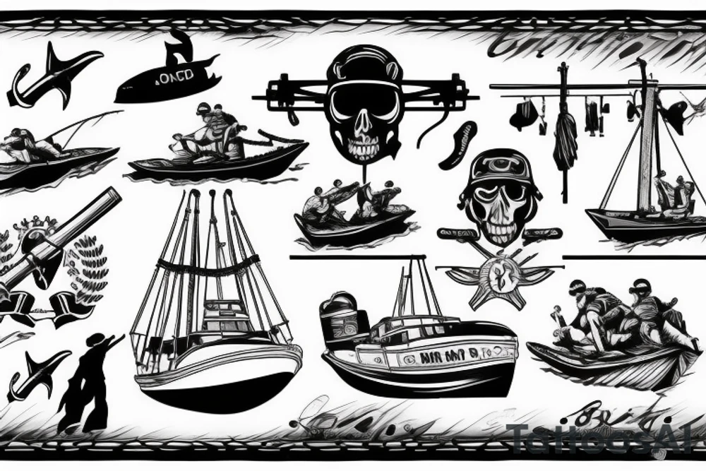 navy seals carrying boats tattoo idea