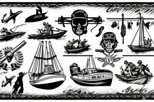 navy seals carrying boats tattoo idea