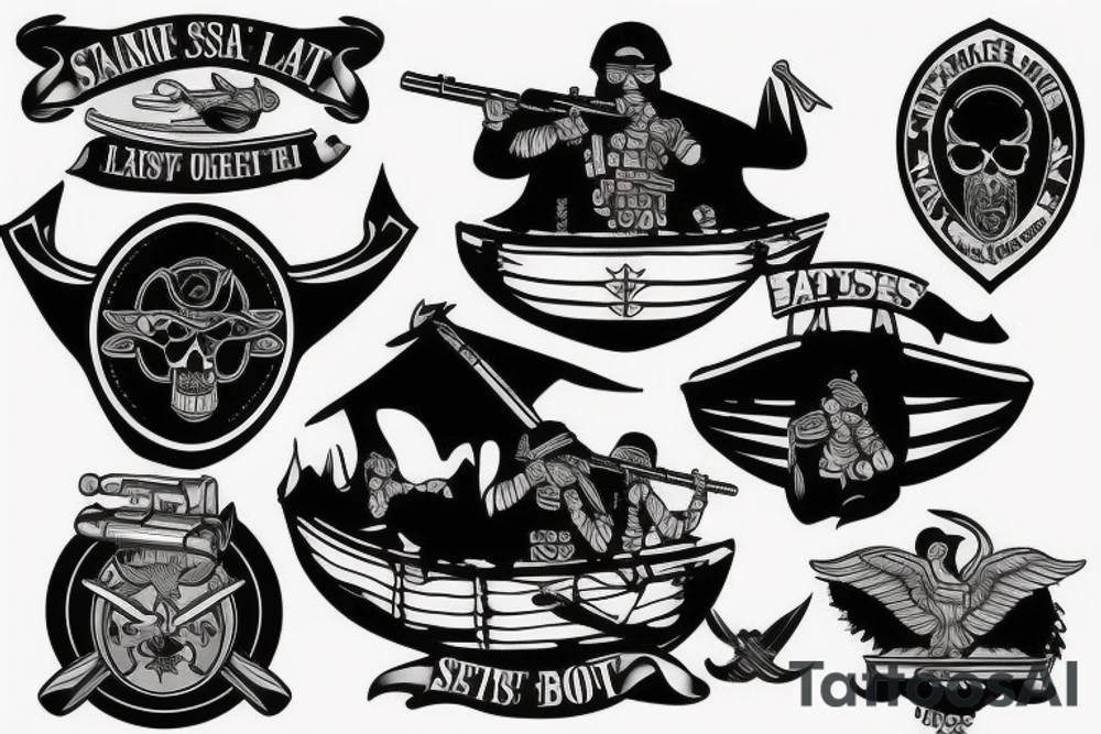 navy seals carrying boats tattoo idea