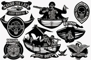 navy seals carrying boats tattoo idea