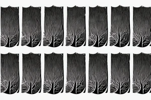 Lines made of radiant energy on the back from left to right in the shape of a tree tattoo idea
