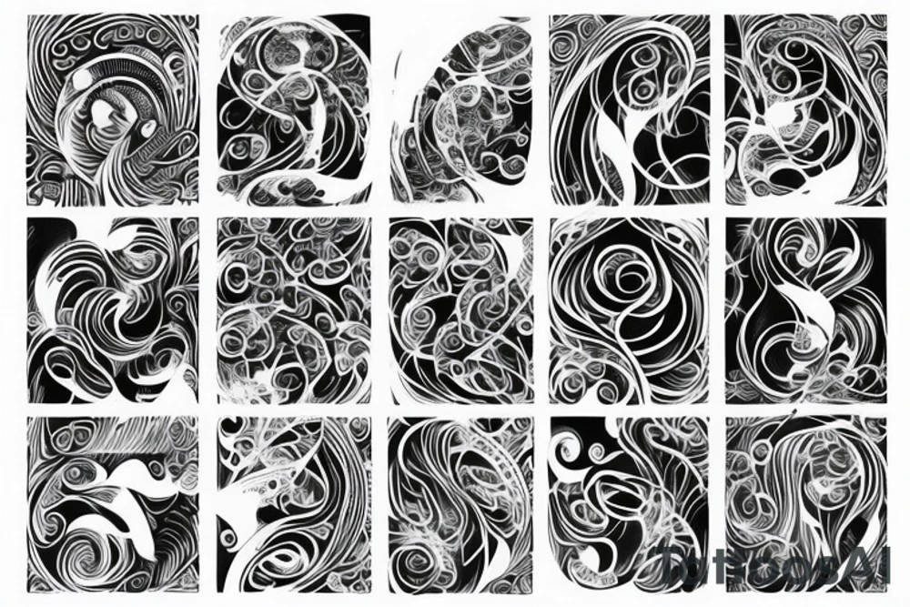 Organic shapes that is flowy and radiant, on the back tattoo idea Organic shapes that is flowy and radiant, on the back tattoo idea