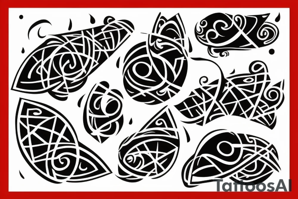 abstract figured tattoo for finger tattoo idea