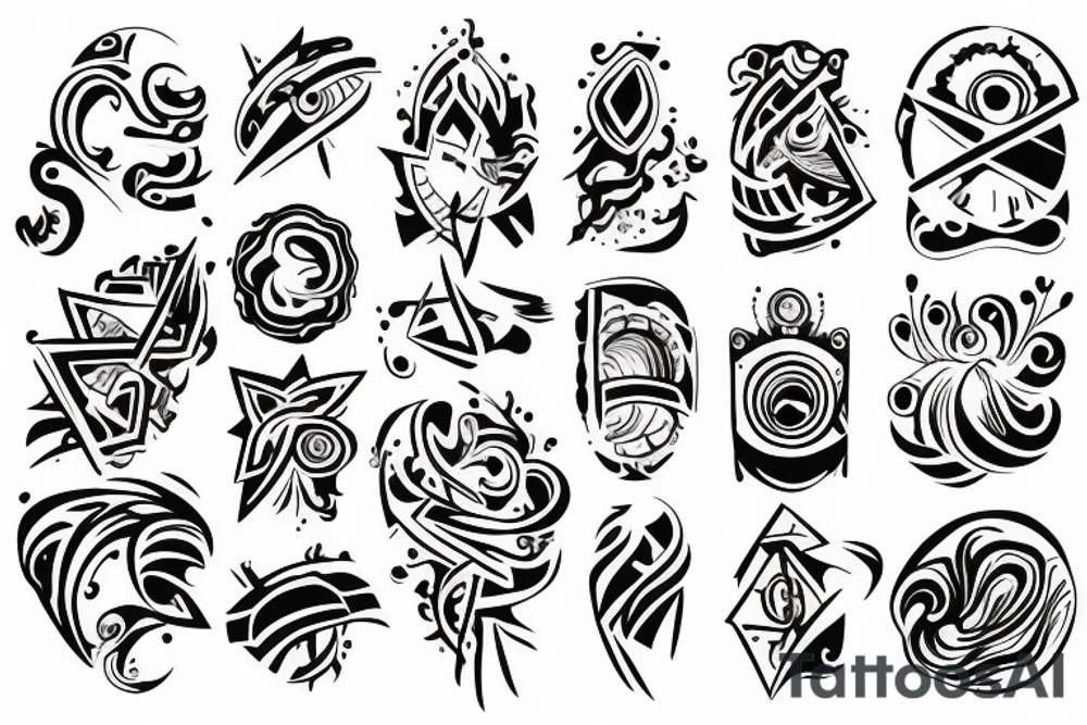 abstract figured tattoo for finger tattoo idea