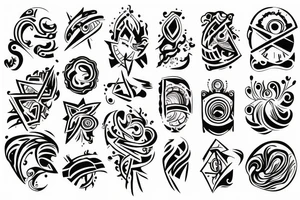 abstract figured tattoo for finger tattoo idea