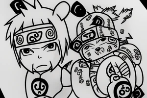 Can you make me a tatto with a bear staying like naruto in cradle but badass with  number 15 tattoo idea