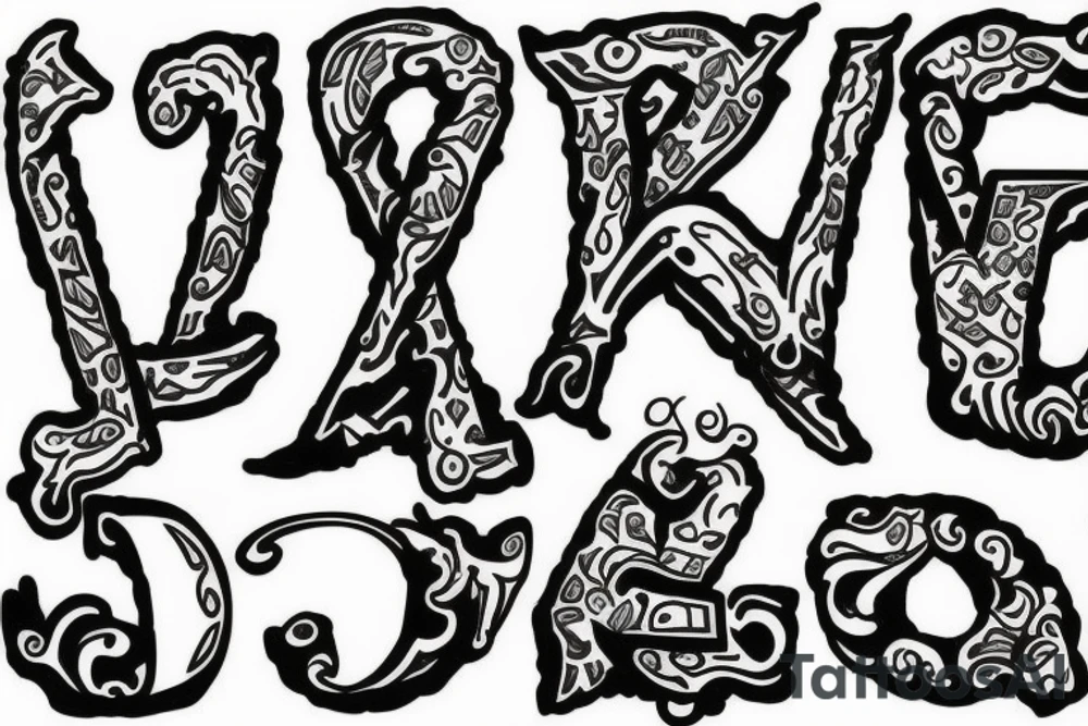 letter K tattoo idea