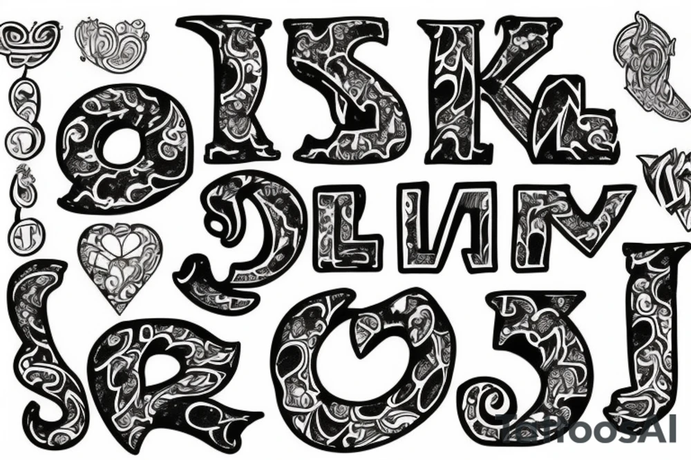 letter K tattoo idea
