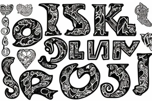 letter K tattoo idea