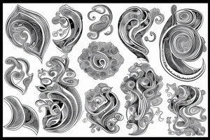 Organic shape that is flowy and radiant, on the back tattoo idea