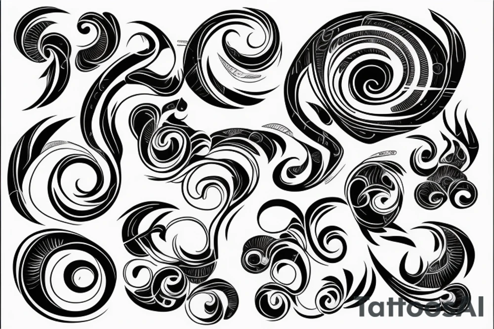 Organic shape that is flowy and radiant, on the back tattoo idea