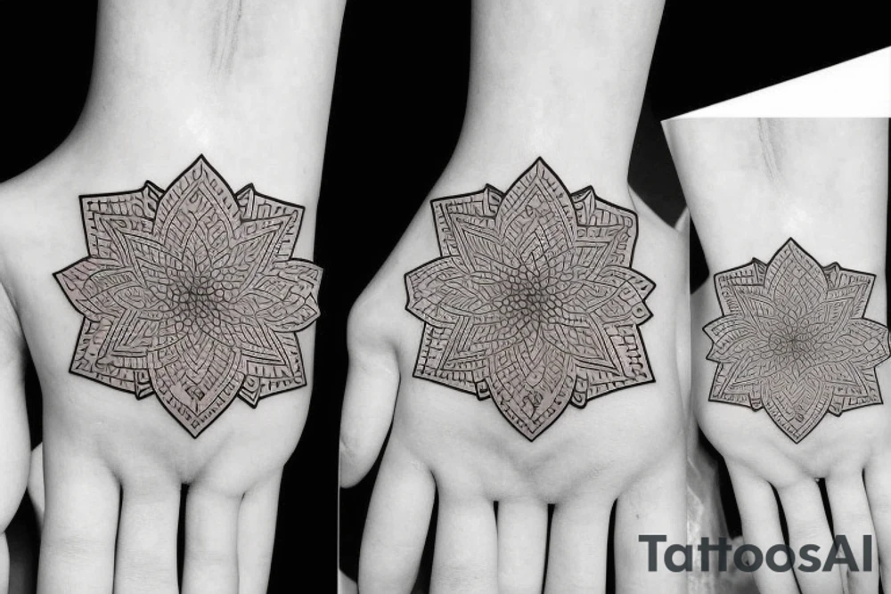 abstract square shaped tattoo for finger tattoo idea