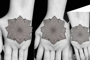 abstract square shaped tattoo for finger tattoo idea
