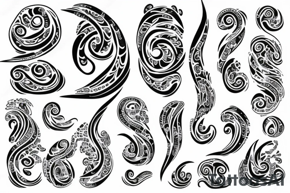 Organic shape that is flowy and radiant, on the back tattoo idea