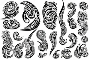 Organic shape that is flowy and radiant, on the back tattoo idea