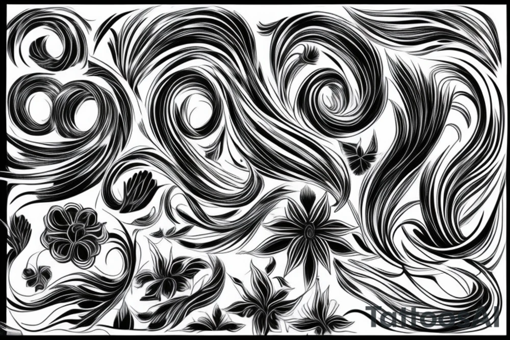 Organic shape that is flowy and radiant, on the back tattoo idea Organic shape that is flowy and radiant, on the back tattoo idea