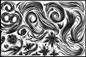 Organic shape that is flowy and radiant, on the back tattoo idea