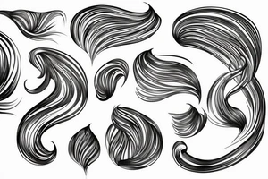Organic shape that is flowy and radiant,  back side tattoo idea