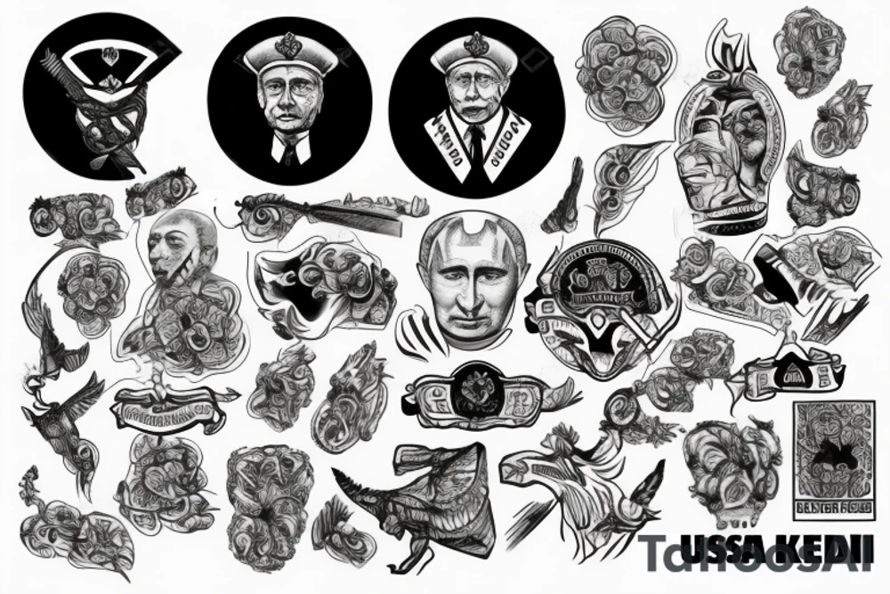 putin ussg kgb tattoo idea