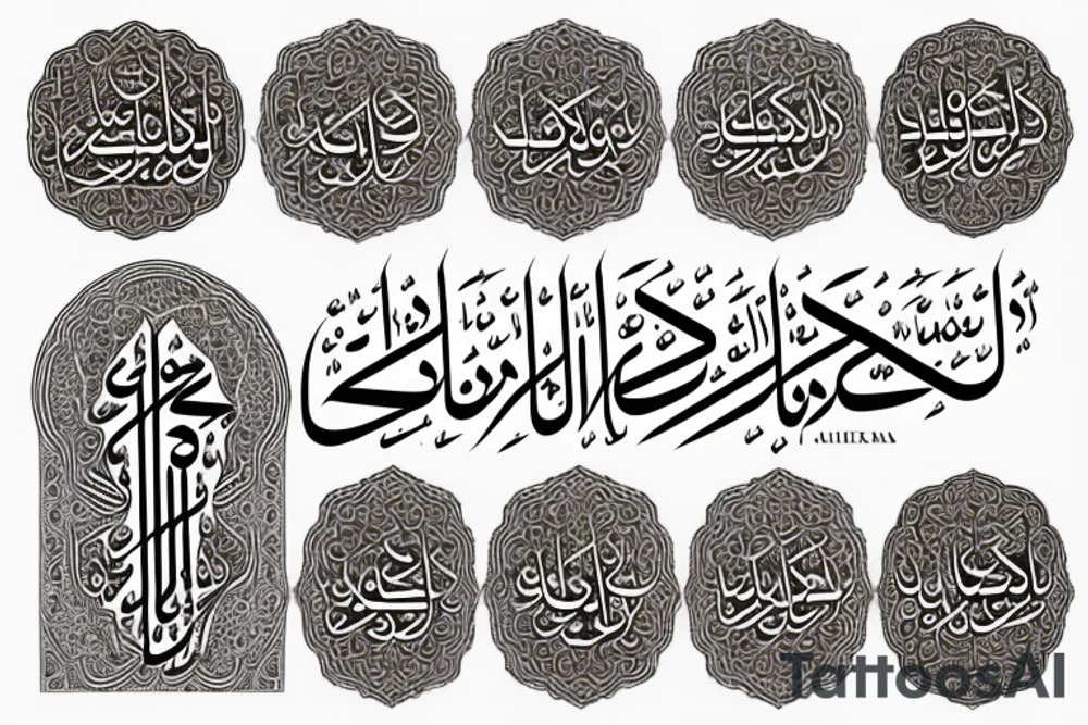 islamic art calligraphy tattoo idea