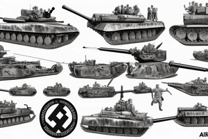 Hitler, tiger tank, Bismark battle ship,WW2 aircrafts tattoo idea