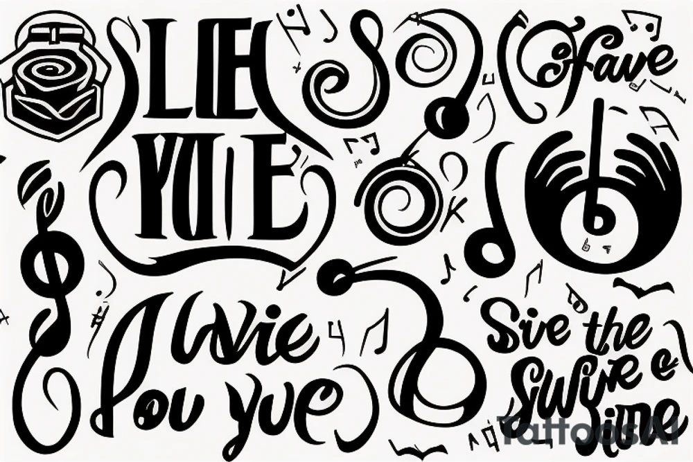 LET THE MUSIC
SAVE YOUR LIFE tattoo idea
