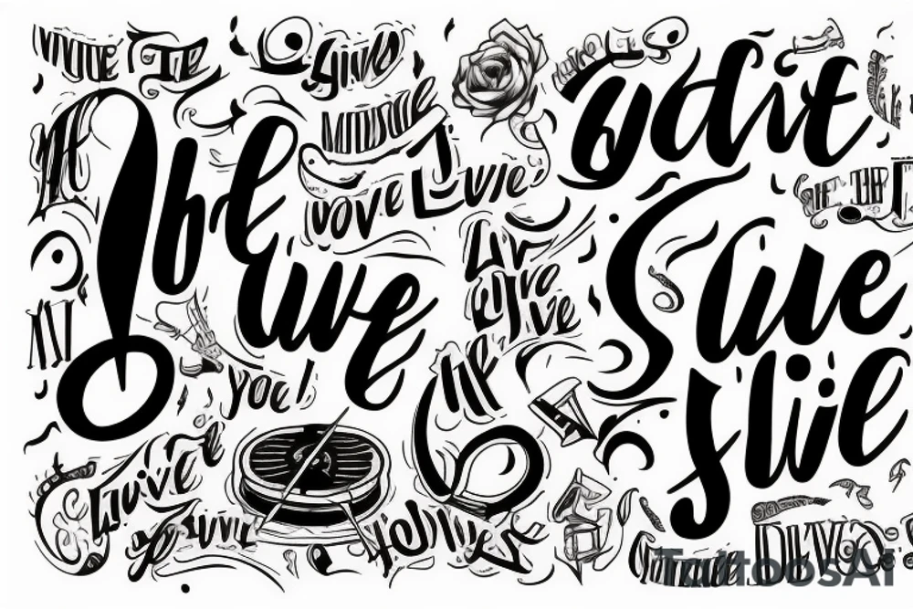 LET THE MUSIC
SAVE YOUR LIFE tattoo idea