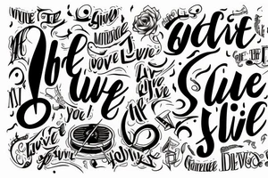LET THE MUSIC
SAVE YOUR LIFE tattoo idea